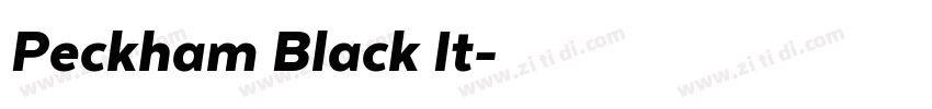 Peckham Black It字体转换